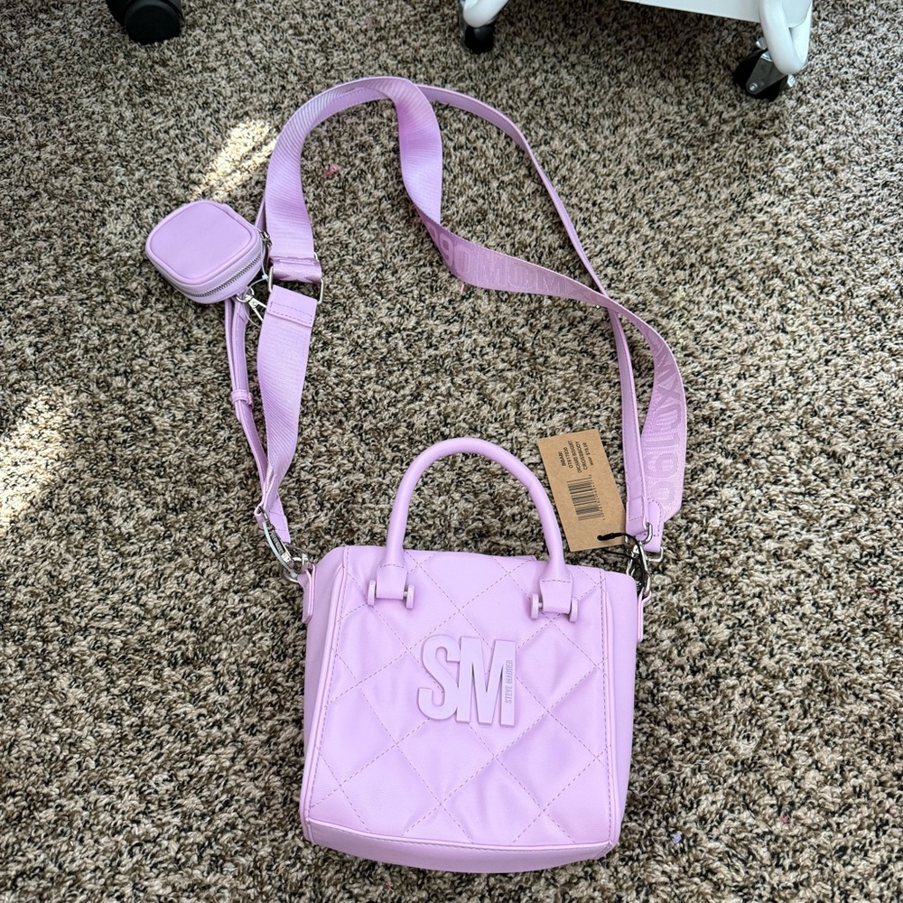 SM Steve Madden NWT mini Lavender Quilted Handbag